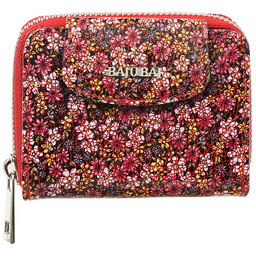 Dwustronny czerwony portfel damski BajuBaj ze skóry naturalnej