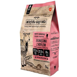 WIEJSKA ZAGRODA Karma dla kota Jagnięcina z krylem