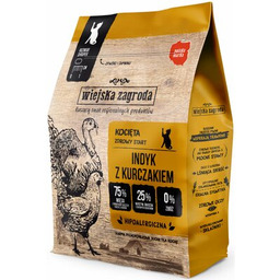 WIEJSKA ZAGRODA Karma dla kota Indyk z kurczakiem