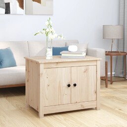vidaXL Stolik kawowy, 71x49x55 cm, lite drewno sosnowe