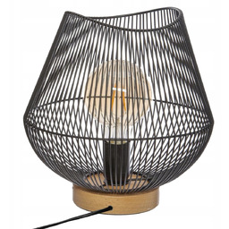 Druciana lampka nocna metalowa na biurko szafkę