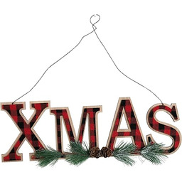 HEITMANN DECO Tabliczka drewniana, czerwony/czarny, ok. 30 x