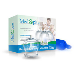 Bańki lekarskie bezogniowe z pompką, 8 sztuk