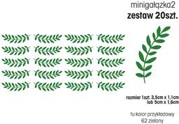 naklejka świąteczna minigałązka 2 20szt. naklejka na ścianę
