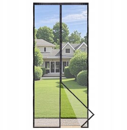 Moskitiera magnetyczna drzwi 100x240 cm Apalus Czarna
