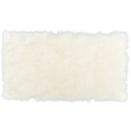 Dywan Skóra Patchwork 120 x 160 cm biały