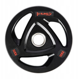 TOX10 Czarny Talerz Olimpijski Ogumowany 10 Kg Hms