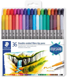 Flamastry dwustronne Design Journey 36 kolorów Staedtler