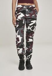 spodnie bojówki damskie HIGH WAIST CAMO winecamo-29