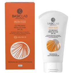 BasicLab, Ochronny Nawilżajacy Krem Do Rąk Spf 30