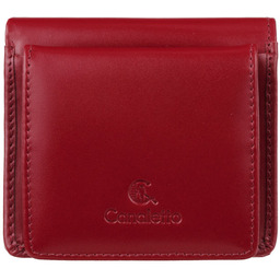 Czerwony skórzany portfel damski Canaletto z RFID