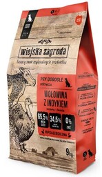 WIEJSKA ZAGRODA Karma dla psa Wołowina z indykiem