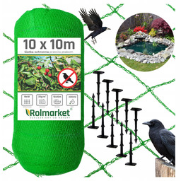Siatka Przeciw Liściom Ptakom 10x10m Na Oczka Wodne