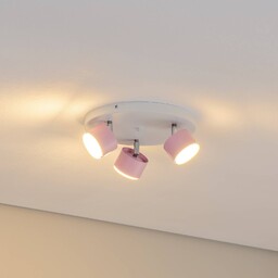 Reflektor sufitowy Cloudy 3-punktowa okrągła różowa Eko-Light, możliwość