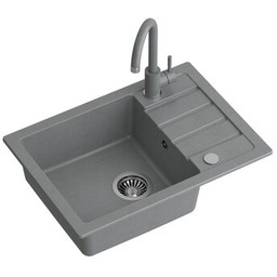 Zlewozmywak MYQ Color Short SHOG2COL Szary + bateria