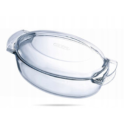 Owalne naczynie żaroodporne z pokrywą 38 x 23