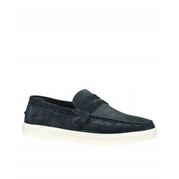 Geox Męskie Półbuty Mokasyny Granatowe Ze Skóry Zamszowej