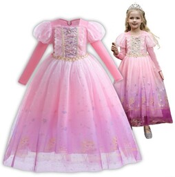 Strój Kostium Sukienka Roszpunka Zaplątani Na Bal Karnawał