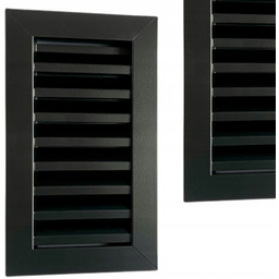 Kratka wentylacyjna 10x20 czarny mat