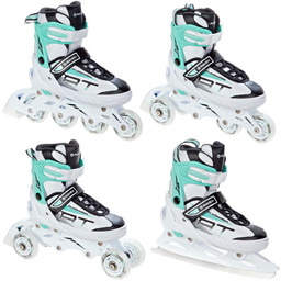 Rolki Wrotki Łyżwy figurowe 4w1 Raven Profession White/Mint