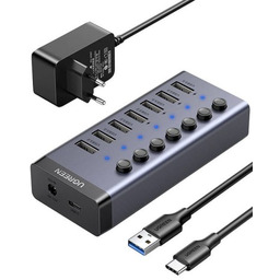 UGREEN Hub CM481 7-portowy (czarny)