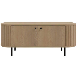 Szafka RTV OVALIO 2F (302) Dąb cremona Czarne