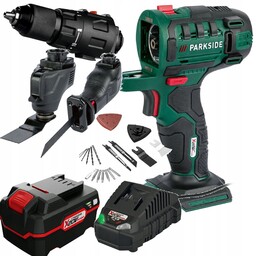Akumulatorowe narzędzie wielofunkcyjne Parkside akumulator 4Ah Pkga 3w1