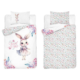 Detexpol Pościel bawełniana 90x120 4788 A Królik miętowa