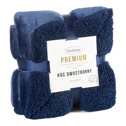 Eurofirany Koc narzuta 150x200 Tedy granatowy dwustronny