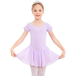 Sukienka baletowa dla dziewczynki body z tiulem fioletowa