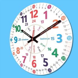 Zegar edukacyjny nauka czasu ECO1
