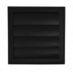 Kratka wentylacyjna 19x19 fi125 mm żaluzja grawitacyjna czarna