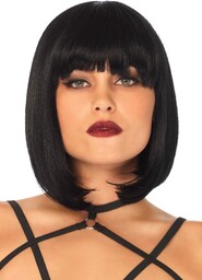 Short natural bob wig Black