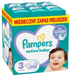 PAMPERS Pieluchy Active Baby 3 (208 szt.)