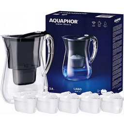 Dzbanek filtrujący Aquaphor Lago Czarny 5 Wkładów Maxfor+