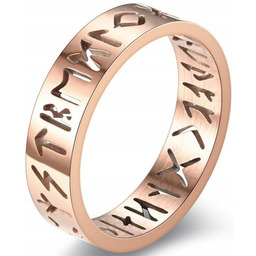 Pierścień Różowe Złoto Wiking Celtyckie Runy Ring