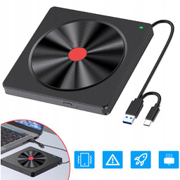 Zewnętrzna Nagrywarka DVD/CD Przenośna Zewnętrzny Napęd DVD