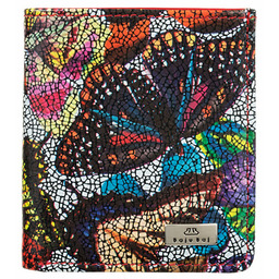 Mały portfel damski BajuBaj z kolorowej skóry naturalnej