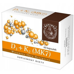 Bonimed, D3+K2 (MK7), Witaminy Ojca Grzegorza, 60 kapsułek