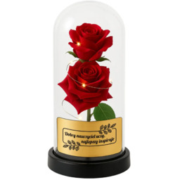 Dobry nauczyciel uczy, najlepszy inspiruje - wieczna róża