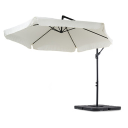 Parasol ogrodowy Empoli z podstawą kremowy