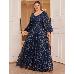 SHEIN GRANATOWA SUKIENKA WIECZOROWA PLUS SIZE 50 21LA