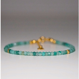 Bransoletka Oponka Szmaragd Jasny 3x2mm - Crystals Break
