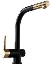 GLOBALO Bateria kuchenna LOBIO BLACK/LIGHT GOLD MAT RING