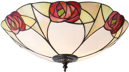 Lampa sufitowa Ingram 64182 Interiors Tiffany metal szkło