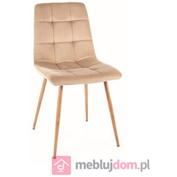 Krzesło MILA D VELVET Signal Beżowy