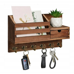 Wieszak Na Klucze Drewniany Z Szufladą Dikom