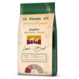 FITMIN Karma dla psa Puppy Medium Maxi Jagnięcina