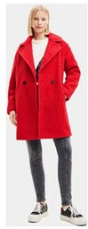 Desigual Płaszcz przejściowy 23WWEW21 Czerwony Comfort Fit