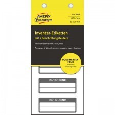 Tabliczki inwentaryzacyjne No Peel do opisu ręcznego Avery